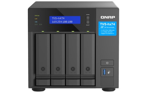 QNAP TVS-H474 NAS Tower Ethernet/LAN Noir G7400