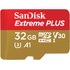 Carte microSDHC SanDisk Extreme Plus 32 Go avec adaptateur SD, UHS-I