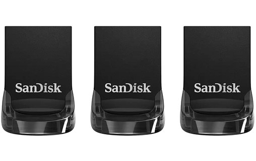 Lot de 3 Clé USB SanDisk Ultra Fit 32 Go - Noir - USB 3.2