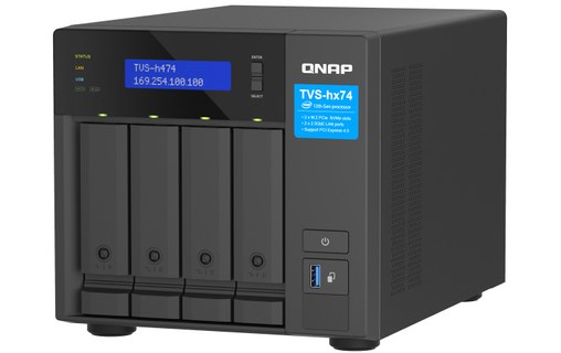 QNAP TVS-H474 NAS Tower Ethernet/LAN Noir G7400