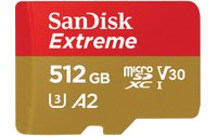Carte microSDXC SanDisk Extreme 512 Go avec adaptateur SD, UHS-I, V30