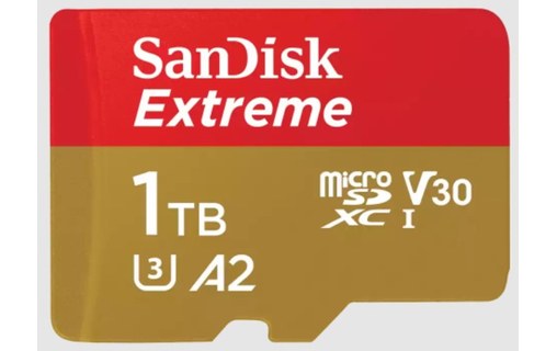 Carte microSDXC SanDisk Extreme 1 To avec adaptateur SD, UHS-I, V30