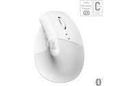 Souris sans fil pour Mac Logitech Lift - Blanche - Ergonomique, Verticale