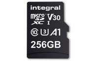 Carte microSDXC Integral UltimaPro 256 Go avec adaptateur SD, UHS-I, V30