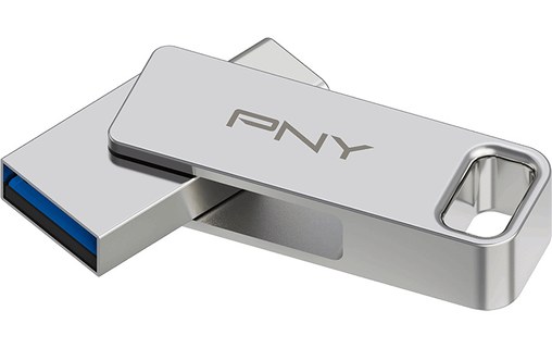 Clé USB-C et USB-A PNY Duo-Link 256 Go - Métal - USB 3.2