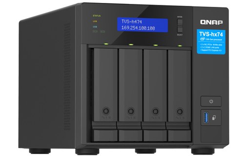 QNAP TVS-H474 NAS Tower Ethernet/LAN Noir G7400