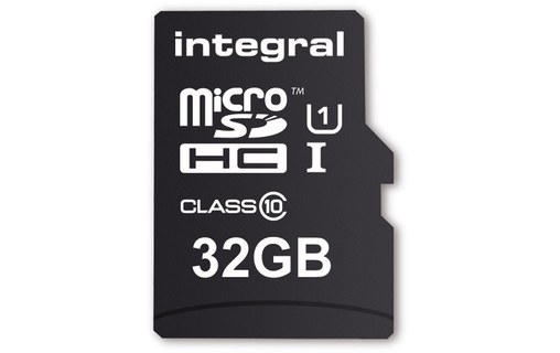 Carte microSDHC Integral UltimaPro 32 Go avec adaptateur SD, UHS-I