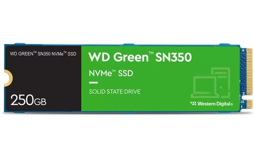 Western Digital Green SN350 250 Go - SSD M.2 NVMe PCIe 3.0 TLC