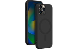 Coque MagSafe pour iPhone 15 Pro en silicone Avec dragonne - Noire - Bigben