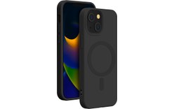 Coque MagSafe pour iPhone 15 Plus en silicone Avec dragonne - Noire - Bigben