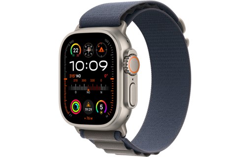 Apple Watch Ultra 2 Titanium bracelet Boucle Alpine bleue - Small