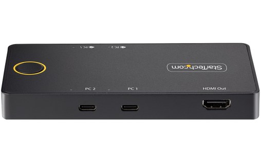 StarTech.com C2-H46-UC2-PD-KVM commutateur écran, clavier et souris Noir