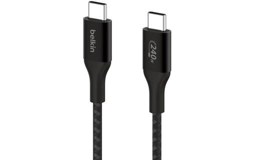 Câble Belkin USB-C vers USB-C 240 W USB 2.0 - 2 m - Noir