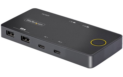 StarTech.com C2-H46-UC2-PD-KVM commutateur écran, clavier et souris Noir