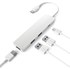 Satechi Slim Aluminium Argent - Adaptateur USB-C vers USB-A / HDMI 4 K / USB-C