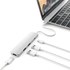 Satechi Slim Aluminium Argent - Adaptateur USB-C vers USB-A / HDMI 4 K / USB-C