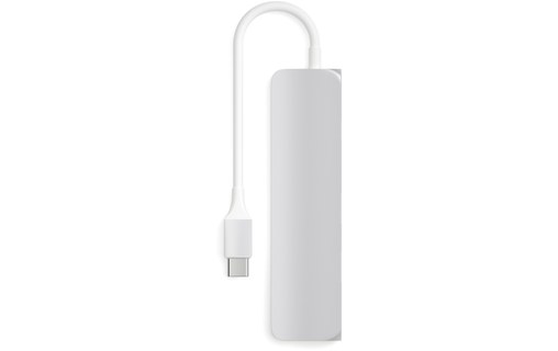 Satechi Slim Aluminium Argent - Adaptateur USB-C vers USB-A / HDMI 4 K / USB-C