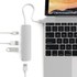 Satechi Slim Aluminium Argent - Adaptateur USB-C vers USB-A / HDMI 4 K / USB-C