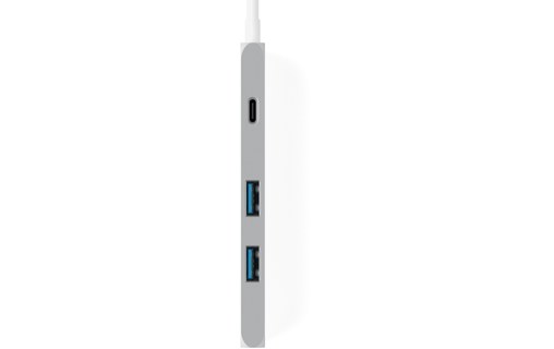 Satechi Slim Aluminium Argent - Adaptateur USB-C vers USB-A / HDMI 4 K / USB-C