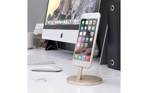 Satechi Support en aluminium Or pour iPhone à connecteur Lightning