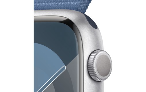 Apple Watch Series 9 GPS 45mm Aluminium argent, Boucle Sport Bleu orage