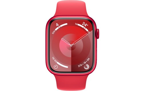 Apple Watch Series 9 4G 45mm Aluminium (PRODUCT)RED, Bracelet Sport - M/L