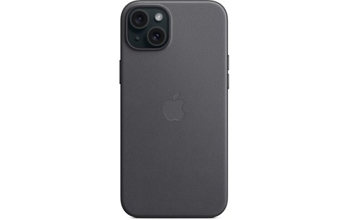 Apple - Coque pour iPhone 15 Plus - tissage fin - noire - avec MagSafe