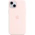 Apple - Coque pour iPhone 15 Plus - silicone - Rose pâle - avec MagSafe