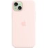 Apple - Coque pour iPhone 15 Plus - silicone - Rose pâle - avec MagSafe