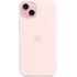 Apple - Coque pour iPhone 15 Plus - silicone - Rose pâle - avec MagSafe