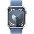 Apple Watch Series 9 GPS 45mm Aluminium argent, Boucle Sport Bleu orage