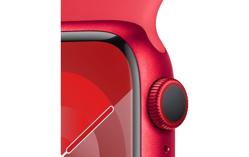 Apple Watch Series 9 4G 41mm Aluminium (PRODUCT)RED, Bracelet Sport - S/M