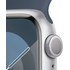 Apple Watch Series 9 GPS 41mm Aluminium argent, Bracelet Sport Bleu orage - S/M