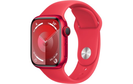 Apple Watch Series 9 4G 41mm Aluminium (PRODUCT)RED, Bracelet Sport - S/M