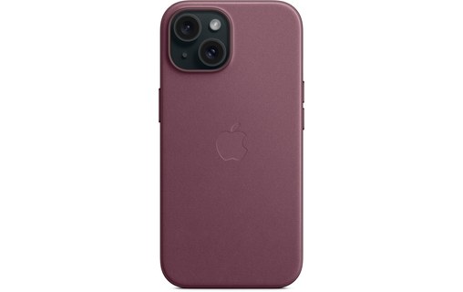 Apple - Coque pour iPhone 15 - tissage fin - Mûre avec MagSafe