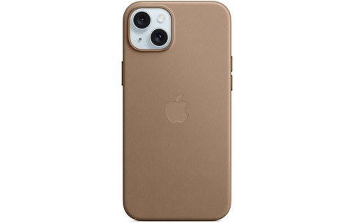 Apple - Coque pour iPhone 15 Plus - tissage fin - Taupe - avec MagSafe