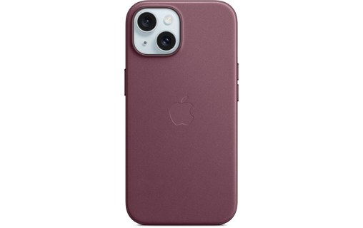 Apple - Coque pour iPhone 15 - tissage fin - Mûre avec MagSafe