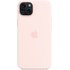 Apple - Coque pour iPhone 15 Plus - silicone - Rose pâle - avec MagSafe