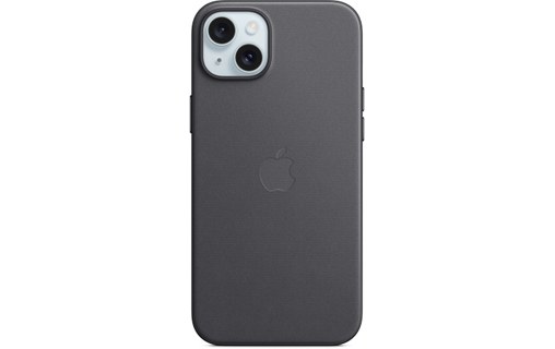 Apple - Coque pour iPhone 15 Plus - tissage fin - noire - avec MagSafe