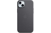 Apple - Coque pour iPhone 15 Plus - tissage fin - noire - avec MagSafe