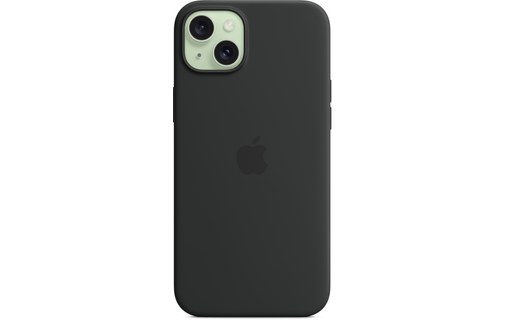 Apple - Coque pour iPhone 15 Plus - silicone - noir - avec MagSafe