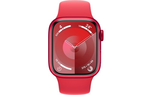 Apple Watch Series 9 4G 41mm Aluminium (PRODUCT)RED, Bracelet Sport - S/M