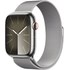 Apple Watch Series 9 GPS + Cellular 45mm Acier Argent, Bracelet Milanais