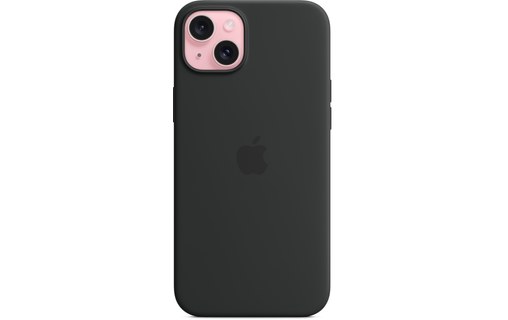 Apple - Coque pour iPhone 15 Plus - silicone - noir - avec MagSafe