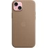 Apple - Coque pour iPhone 15 Plus - tissage fin - Taupe - avec MagSafe