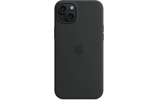 Apple - Coque pour iPhone 15 Plus - silicone - noir - avec MagSafe