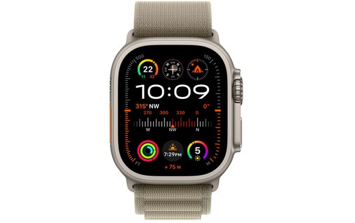 Apple - Boucle Alpine pour Apple Watch 49 mm - taille Small - olive