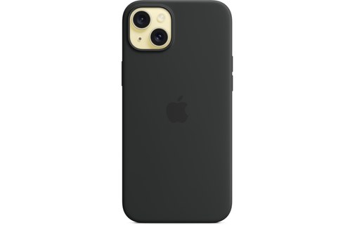 Apple - Coque pour iPhone 15 Plus - silicone - noir - avec MagSafe