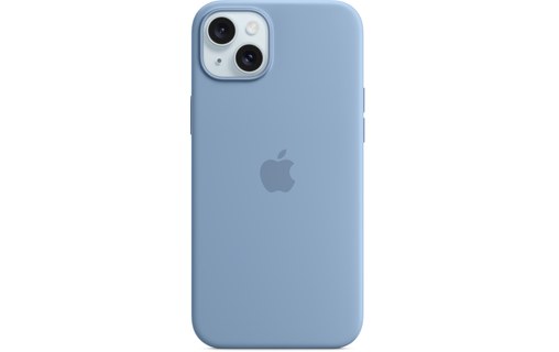 Apple - Coque pour iPhone 15 Plus - silicone - bleu d'hiver - avec MagSafe