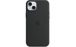 Apple - Coque pour iPhone 15 Plus - silicone - noir - avec MagSafe